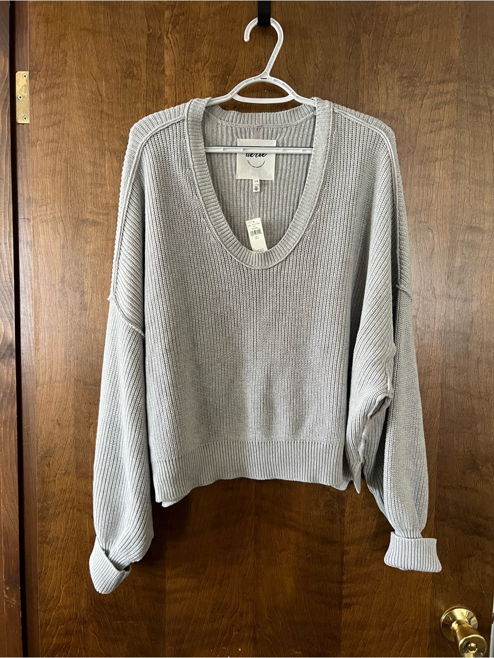 Aerie Scoop Neck Cropped Sweater
